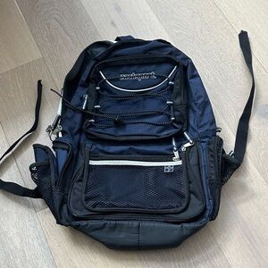 Dark Blue Outdoor Backpack with Multiple Pockets